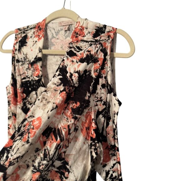 Dressbarn Cold Shoulder Floral Print Cardigan Sz 3X Lightweight Layering Piece - Picture 4 of 12